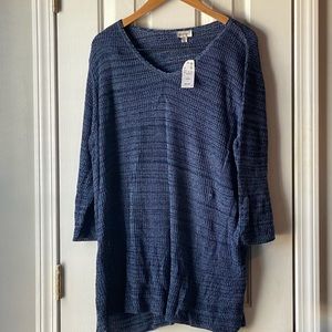 Brand new blue v-neck sweater